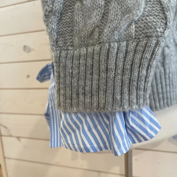 Anthropologie Cable Knit Tie Sweater NWOT Size Large - Picture 9 of 11